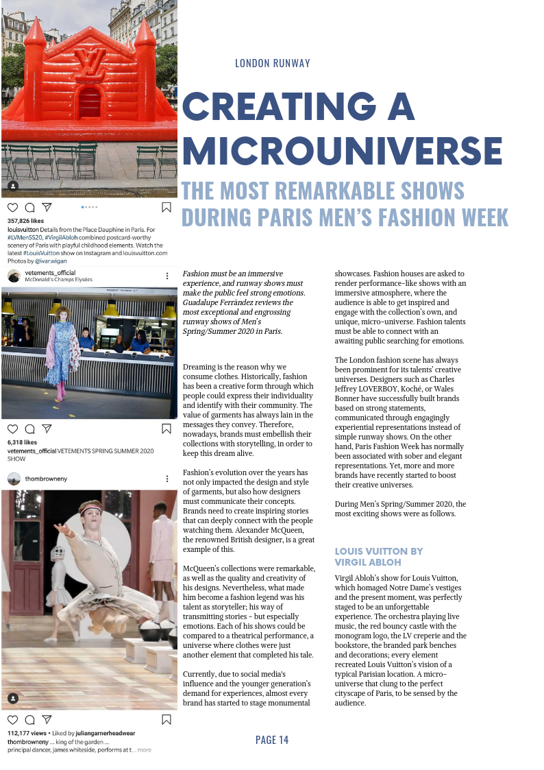 CREATING A MICROUNIVERSE: THE MOST REMARKABLE SHOWS DURING PARIS MEN’S FASHION WEEK