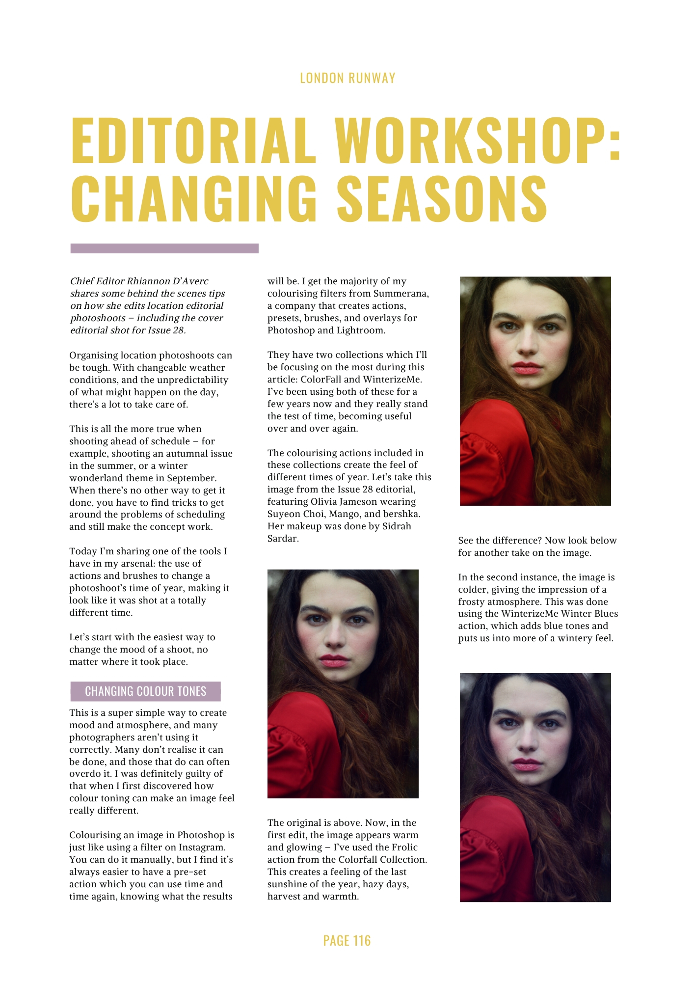 Editorial Worshop: Changing Seasons