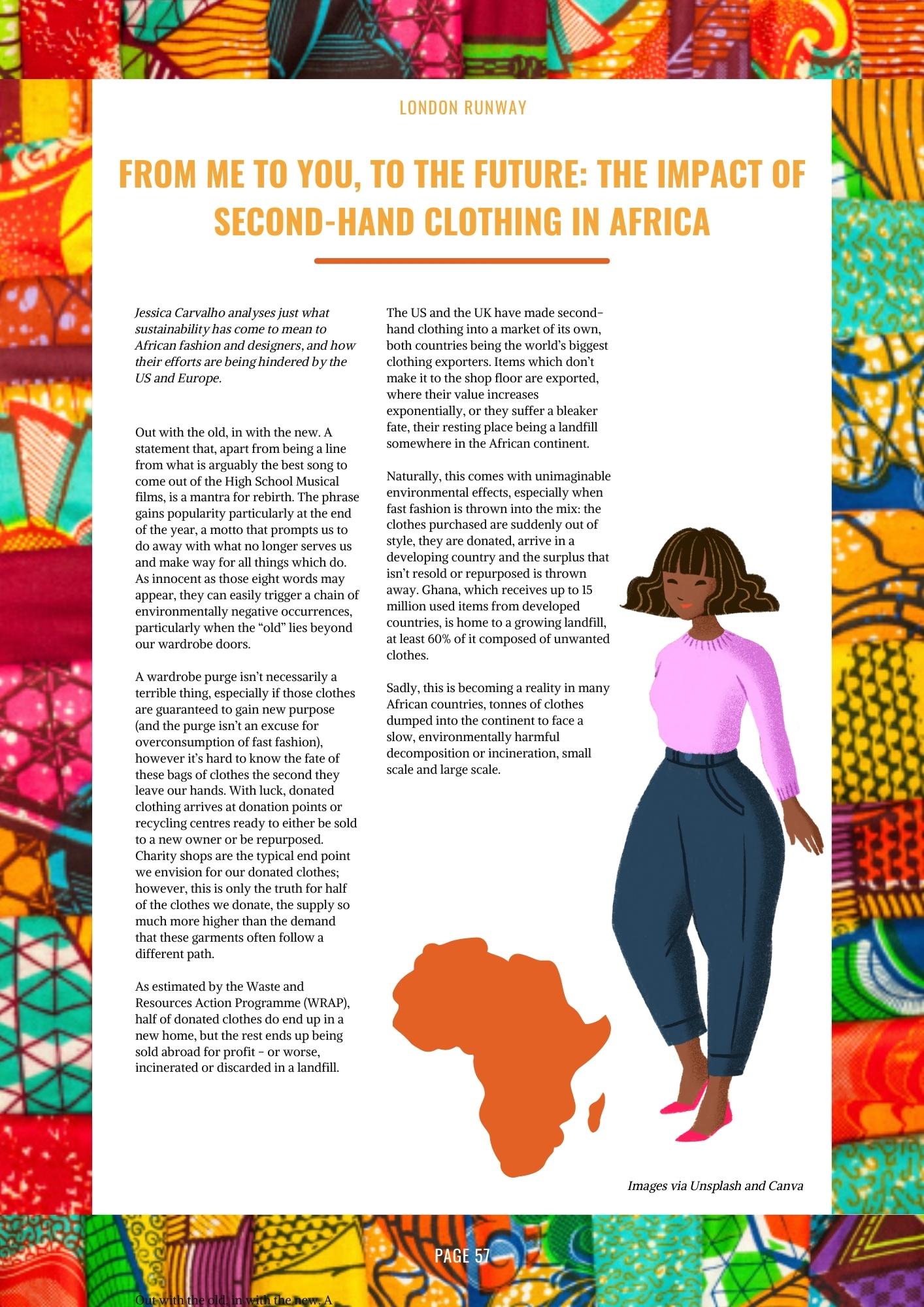 FROM ME TO YOU, TO THE FUTURE: THE IMPACT OF SECOND-HAND CLOTHING IN AFRICA