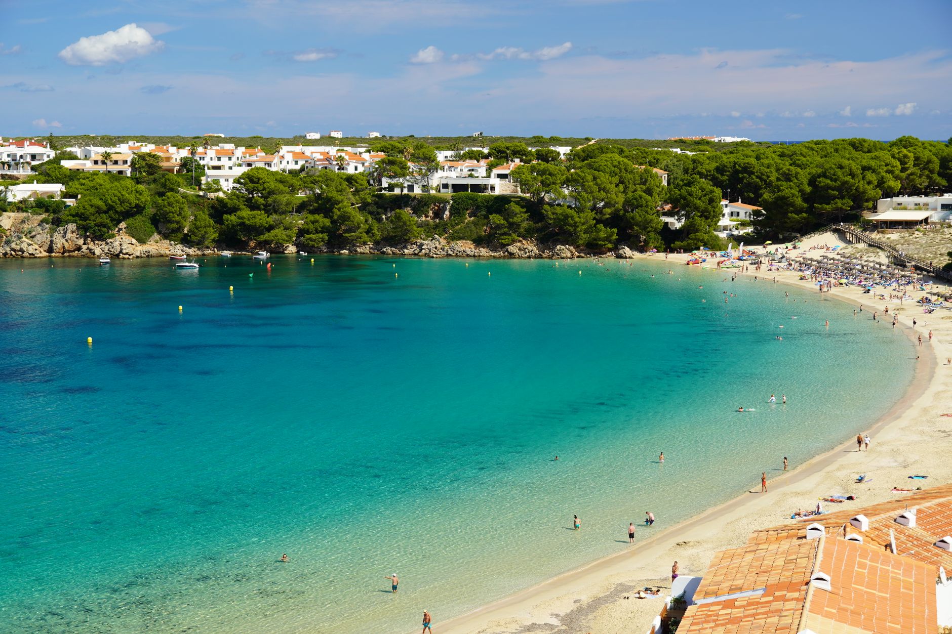 beautiful coastal beach scene in menorca